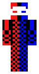 blue and red skın