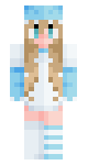 Blue blonde girl kawaii
