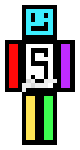 Blue red yellow green purple