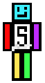 Blue red yellow green purple