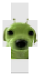 Green alien dog