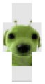 Green alien dog