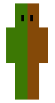 half green half  brown block guy?!?
