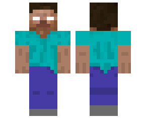 Herobrine - Minecraft skin (64x64, Steve)