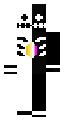 Minecraft skin white and black