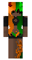 orange green demon girl, horn fixed