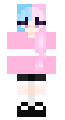 Pink and blue girl shool cute