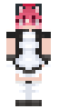Pink Haired Girl in Maid Outfit