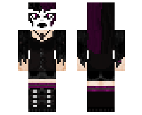 Minecraft Goth Girl Emo Punk By Asiago Bagels (Minecraft Skin Pack)