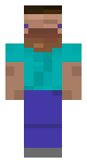 weird steve with a dark cyan pixel