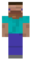 weird steve with a dark cyan pixel