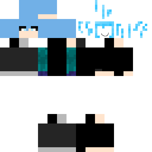 Black and blue skin