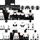 Black dress girl fix skin