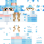 Blue blonde girl kawaii skin