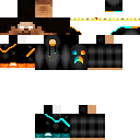 Blue red studioz herobrine DJ skin