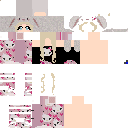 Girl blonde Hello Kitty skin