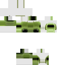 Green alien dog skin