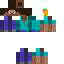 Half Jack-o'-Lantern Face on Steve skin