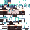 Japanese blue cute girl skin