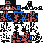 Red and blue robot skin