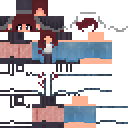 Redhead casual w/ denim jacket skin