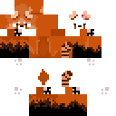 Red panda with flower ear piece skin