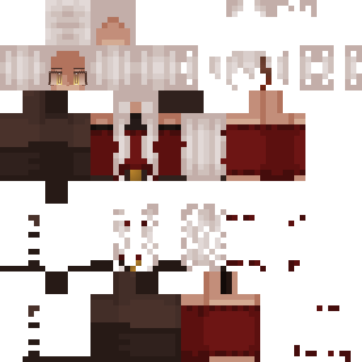 White hair girl skin